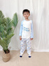 俞兆林（YUZHAOLIN）兒童睡衣男童夏季薄款家居服套裝中大童純棉空調服童裝 小熊格子 曬單實拍圖