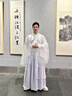 原創(chuàng  )正品【扶?！课簳x漢服白色男女同款春夏繡花古風(fēng)仙氣飄逸套裝 全套（大袖衫里衣外衣裙子護腕） XL 曬單實(shí)拍圖