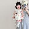 優(yōu)奇嬰兒衣服女童夏裝連體背心裙夏季公主裙純棉連衣裙女寶寶夏天裙子 蘑菇杏色 80cm 曬單實(shí)拍圖
