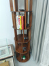 樂(lè )系旋轉書(shū)架360度書(shū)柜可移動(dòng)置物架落地收納架組合實(shí)木書(shū)架 【實(shí)木可移動(dòng)】2層-胡桃色 曬單實(shí)拍圖