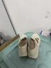 百麗尚熙系列輕便媽媽鞋女2025夏季新款魔術(shù)貼坡跟厚底休閑鞋透氣鏤空鞋子 米色 37 曬單實拍圖