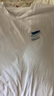 真維斯（Jeanswest）冰絲速干短袖T恤男夏季青少年學(xué)生吸汗透氣體恤衫ins潮流休閑上衣 白色(清新雅藍胸標) L /175(體重120-140斤左右) 曬單實拍圖