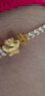 石光年輪足金999黃金玉桂狗轉(zhuǎn)運(yùn)珠3D硬金生肖狗粉紅皮繩手鏈情侶送禮女 小版黃金玉桂狗+粉繩 曬單實(shí)拍圖