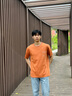 AQUASCUTUM/雅格獅丹2025春夏男士時(shí)尚休閑圓領(lǐng)短袖T恤 陽(yáng)光橙 XL 曬單實(shí)拍圖