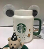 星巴克杯子梅森小熊馬克杯魔法師陶瓷水杯咖啡杯 梅森小熊杯+蓋子+勺子杯墊 曬單實(shí)拍圖