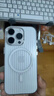 XFMF瓦楞紋殼磁吸適用于蘋果15手機殼iphone14promax透明全包防摔簡約高級磨砂PC硬殼行李箱紋保護套 磁吸款【高透-白色】大孔冰川瓦楞-金屬按鍵透明PC iPhone 16 Pro 曬單實拍圖