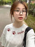 燦圖 純棉正肩短袖t恤女春夏季新款韓版設(shè)計感半截袖小個子顯瘦打底衫 白灰色 L 建議100斤到120斤 曬單實拍圖