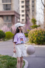 圖圖小象女童短褲100%棉2025夏季新款兒童活力休閑褲中大童親子簡約五分褲 杏色 140 身高約140cm 曬單實拍圖