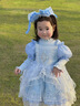 閃動少女（SHANDONGSHAONV）女童重工洛麗塔藍(lán)色艾莎公主蓬蓬裙四季款裙子兒童節(jié)日禮服裙 單件裙子 140 曬單實拍圖