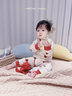嬰兒衣服純棉a類(lèi)春秋款滿(mǎn)月百天新生兒寶寶連體衣內(nèi)衣睡衣爬服 紅蘋(píng)果（送帽子） 59cm （推薦體重5-8斤） 曬單實(shí)拍圖