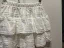 沂歆夏季裙子女短裙半身裙夏裝高級感百褶裙a字蛋糕蓬蓬裙2025年新款 【白色】高腰蛋糕短裙 L 【建議體重約100-120斤】 曬單實(shí)拍圖