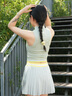 威爾勝（Wilson）官方2025夏季新款女士WARP SKIRT含打底褲球袋網(wǎng)球運動半身裙 水灰綠WW00435511GNQ S /165/66A 曬單實拍圖