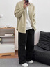 POUM卡其色襯衫男士長(zhǎng)袖日系休閑cityboy襯衣外套男夏季新款百搭上衣 ZSFS-C53卡其色 XL 曬單實(shí)拍圖