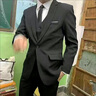 羅蒙（ROMON）西服套裝男士修身商務(wù)休閑西服職業(yè)正裝小西裝男結婚禮服外套男潮 黑色 (西服+褲子+馬甲) M 參考110-125斤左右 曬單實(shí)拍圖