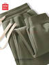 名創(chuàng)優(yōu)品（MINISO）運動衛(wèi)褲男秋季新款重磅小腳褲青少年潮流百搭華棉長褲 灰綠 2XL 曬單實拍圖