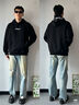 卡帕（Kappa）背靠背衛(wèi)衣男長(zhǎng)袖t恤男士衛(wèi)衣衣服圓領(lǐng)運(yùn)動(dòng)上衣 K0E52WT01D 黑色-990 M （尺碼推薦適合170/92A） 曬單實(shí)拍圖