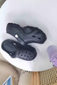 LeeXX WASSUP日本ZGP黑色洞洞鞋女款夏季款外穿增高厚底沙灘鞋包頭eva半涼拖鞋 黑色厚底增高 38 37 -38碼（內(nèi)長240MM） 曬單實拍圖