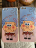iPhone5s蘋果5/5s/se手機殼ip5蠟筆小新A1723軟膠套pg5防摔5s男女卡通 鼓嘴 海綿寶寶-直角邊-古董白 iPhoneSE 曬單實拍圖