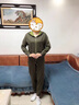 羅蒙（ROMON）媽媽時(shí)尚運(yùn)動服中年春裝休閑外套中老年女裝春秋2025新款針織套裝 綠色 L  （推薦105-120斤） 曬單實(shí)拍圖