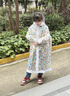 甜甜仔兒童雨衣小學生中大童帶書包位上學雨披 波點藝術(shù) 3XL 曬單實拍圖
