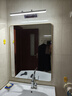 含雅衛生間鏡子貼墻自粘浴室鏡掛墻式洗漱臺廁所免打孔梳妝化妝鏡壁掛 【MAX高清】金色70*90鋁合金邊框 曬單實(shí)拍圖