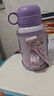 凱蒂貓（hellokitty）兒童保溫杯吸管316不銹鋼男女幼兒園小學(xué)生大容量背帶大肚水杯子 雙蓋-紫色庫洛米 2140- 500ml 曬單實拍圖