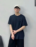 TOMMY HILFIGER【輕涼感】25夏季男絲棉混紡輕薄平紋針織純色短袖T恤41170 藏青色DW5 L （推薦：150-165斤） 曬單實(shí)拍圖