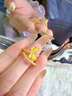 中國黃金（CHINA GOLD）黃金戒指女士足金小蜻蜓戒指純金國慶中秋節禮物送女友老婆 足金小蜻蜓戒指約3.3g 曬單實(shí)拍圖