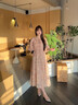 萱儷妮單鞋女士平底鉚釘尖頭內增高軟底2025新款春夏季百搭淺口一腳蹬鞋 裸色平底 38 曬單實(shí)拍圖