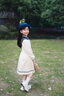 MQDMINI童裝女童連衣裙女孩校服裙學(xué)院風(fēng)時(shí)尚海軍領(lǐng)連衣裙 藤校菁英 曬單實(shí)拍圖