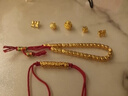 中國黃金（CHINA GOLD）盤(pán)纏金黃金轉運珠女款足金古法錘紋金圈隔片DIY配件生日禮物 【古法盤(pán)纏金】約0.04g-約7mm 三顆盤(pán)纏金 無(wú)繩 曬單實(shí)拍圖