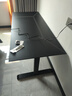 智芯電動(dòng)升降桌腳電腦臺式家用書(shū)房辦公書(shū)桌定制臥室輕奢電競桌子 X3【雙電機】 黑色皮面+黑腿 1.6m*0.7m黑色皮面 曬單實(shí)拍圖
