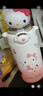 艾可思草莓熊兒童保溫杯女孩小學(xué)生上學(xué)幼兒園316不銹鋼便攜吸管水杯子 600ML粉KT貓吸管保溫杯3121 曬單實(shí)拍圖