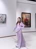 艾珠兒（Aizhuer）開(kāi)春氣質(zhì)穿搭高級(jí)感紫色連衣裙子女2025春季新款今年流行套裝長(zhǎng)裙 上衣+紫色壓褶裙 M 曬單實(shí)拍圖