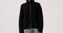 速寫(xiě)男裝秋冬新款毛衣簡(jiǎn)約舒適拉鏈開(kāi)衫外套休閑官方設計通勤針織衫 001本黑 S 曬單實(shí)拍圖