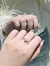 Grace GirlPT950鉑金戒指一克拉鉆戒結(jié)求婚走心表白紀(jì)念日生日禮物送女友 鉑金一克拉莫桑鉆女戒 曬單實(shí)拍圖