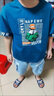 迪士尼（Disney）小學(xué)生短袖套裝新款中大童牛仔短褲兩件套夏季兒童服裝 白色 套裝 130 建議身高115-125厘 曬單實(shí)拍圖