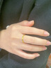 中國黃金（CHINA GOLD）碎碎冰黃金戒指女士足金婚戒珠寶首飾七夕情人節(jié)禮物送女友老婆 9#足金碎碎冰戒指約1.1g 曬單實(shí)拍圖