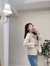 拉夏貝爾（La Chapelle）短外套女裝2025秋裝新款連帽開衫春秋外套長(zhǎng)袖百搭小個(gè)子夾克上衣 米白色 M (97-110斤) 曬單實(shí)拍圖