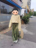 迪士尼（Disney）女童漢服套裝春秋季新款中小童女孩子古風(fēng)國(guó)風(fēng)新中式兒童漢服裙子 金竹國(guó)風(fēng)三件套 130 曬單實(shí)拍圖