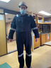 梵可梵（fankefan）海運船員反光條純棉連體工作服長(cháng)袖男夏季耐磨電焊船廠(chǎng)車(chē)間勞保服 藏藍連體服 XL /175 曬單實(shí)拍圖
