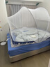 AMOR STUDIOVS輕奢品牌可折疊蚊帳家用臥室免安裝蚊帳全罩式蒙古包防蚊罩 紳士灰條紋 190cm*160cm*135cm 1.8米床 曬單實(shí)拍圖