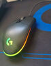 羅技（G）G102二代鼠標(biāo)有線電競鼠標(biāo)游戲鼠標(biāo)機械輕量化鼠標(biāo)人體工學(xué)RGB流光燈效宏編程吃雞 G102黑色+游戲鼠標(biāo)墊 曬單實拍圖