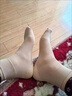 暢印防裂襪女士絲襪防裂襪女足跟型天鵝絨防裂襪腳后跟防足裂腳干腳裂 膚色裝_足跟 3雙 曬單實(shí)拍圖