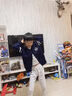 G. DUCKKIDS童裝男童開衫毛衣外套2025中大童春秋休閑毛線衣兒童帥氣針織衫 藏藍(lán)/羽毛筆K 130cm 均碼 曬單實拍圖