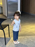 幼歌（YOUGE）【萊賽爾牛仔】嬰幼兒夏季親膚透氣中褲兒童七分牛仔褲潮 牛仔藍 90 cm 曬單實(shí)拍圖
