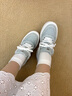iiJin艾今2025新款8.5cm超輕厚底內增高牛仔帆布休閑板鞋女194GAA 淺藍色 37 曬單實(shí)拍圖