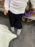 嘟嘟家寶寶長(cháng)褲秋款男童運動(dòng)褲秋裝兒童褲子女童束腳褲小童童裝 黑色120 曬單實(shí)拍圖