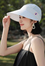 TUTORGOOSE夏季新款鵝奢防曬帽女時(shí)尚韓版2025新薄款女士防紫外線可拆帽子 淺灰 曬單實(shí)拍圖