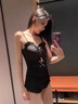 泉碧焱保守泳衣女遮肚夏季連體修身吊帶裙式泳衣海邊度假收腰顯瘦泳裝 連體裙式泳衣【自帶胸墊】 M 【90-100斤】 曬單實拍圖
